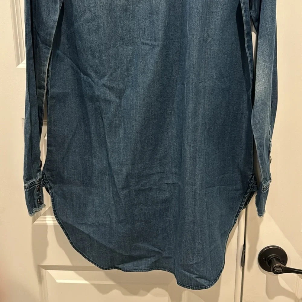 NWT Sandrine Rose x Free People Denim Button Up Top Size Small